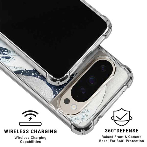 The Great Wave off Kanagawa by Hokusai Pixel 9 Pro XL Clear Case